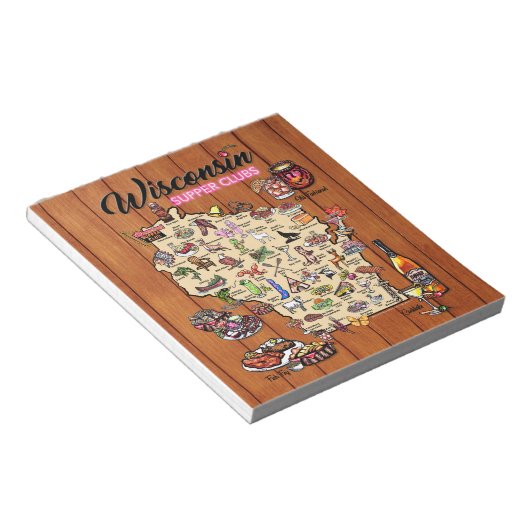 Blocnote — Wisconsin Supper Club Map (Schuin)