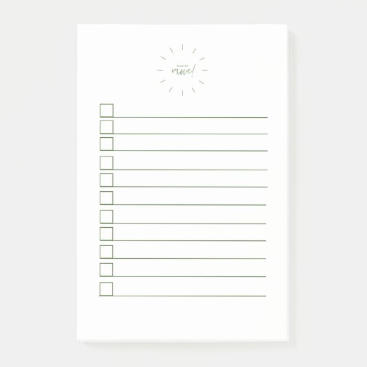 Bloco CheckList Time To Move Post-it® Notes (Voorkant)