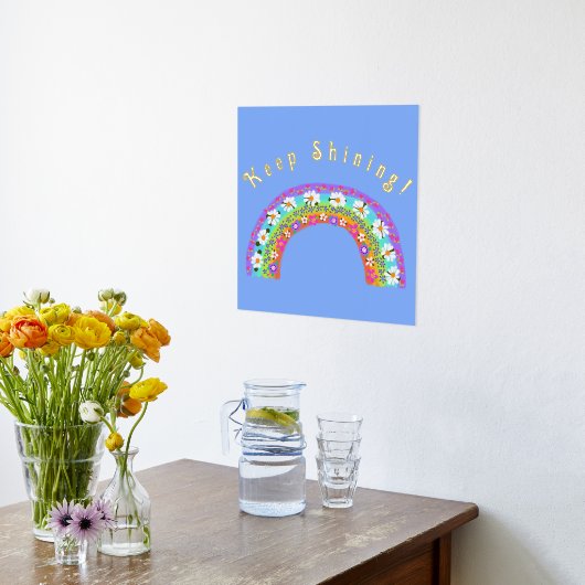 Blode regenboog blijft schitteren! Kute voor kinde Folie Afdrukken (Laag (Keuken))