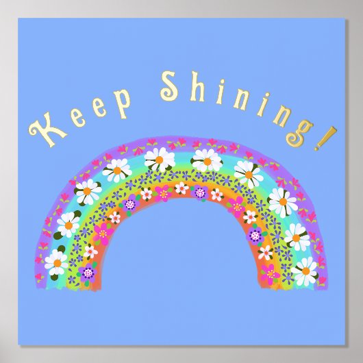 Blode regenboog blijft schitteren! Kute voor kinde Folie Afdrukken (Voorkant)