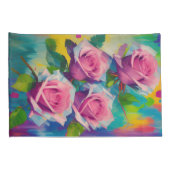 Blode roze roze roze roze in bloem gedicht Bohemia Kussensloop (Achterkant-Rechts)