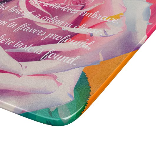 Blode roze roze roze roze in bloem gedicht Bohemia Snijplank (Hoek)