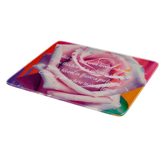 Blode roze roze roze roze in bloem gedicht Bohemia Snijplank (Hoek)