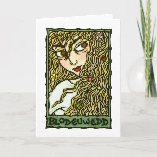 Blodeuwedd Greeting Card Kaart (Voorkant)