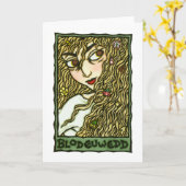 Blodeuwedd Greeting Card Kaart (Gele Bloem)