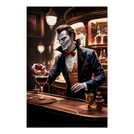 Bloed aan de bar, Dracula's Bartending Perfect Poster (Voorkant)