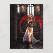 Bloed Angel Gothic Girls™ Vampire Fantasy Ondertek Briefkaart (Voorkant)