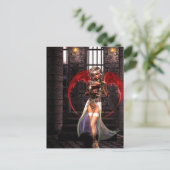 Bloed Angel Vampire Gothic Briefkaart (Staand voorkant)
