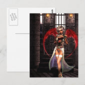 Bloed Angel Vampire Gothic Briefkaart (Voorkant / Achterkant)