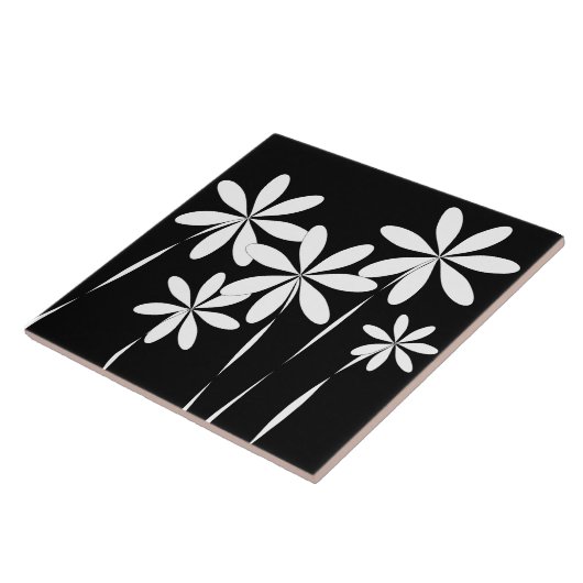 Bloed Bliss2 zwart-wit Tegeltje (Zijkant)