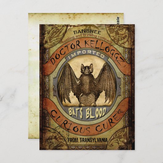 Bloed Briefkaart (Voorkant / Achterkant)