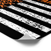 Bloed Cancer Awareness Ribbon Oranje Leukemie AMER Poster (Hoek)