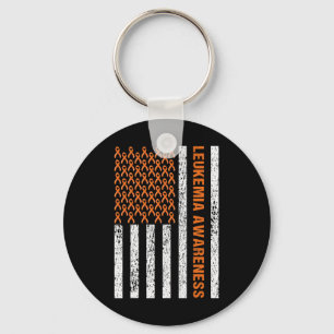 Bloed Cancer Awareness Ribbon Oranje Leukemie AMER Sleutelhanger