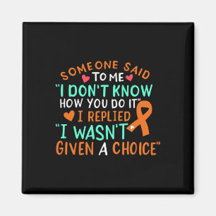 Bloed Cancer Awareness Ribbon Oranje leukemie geve Magneet