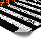 Bloed Cancer Awareness Ribbon Oranje leukemie Vlag Poster (Hoek)