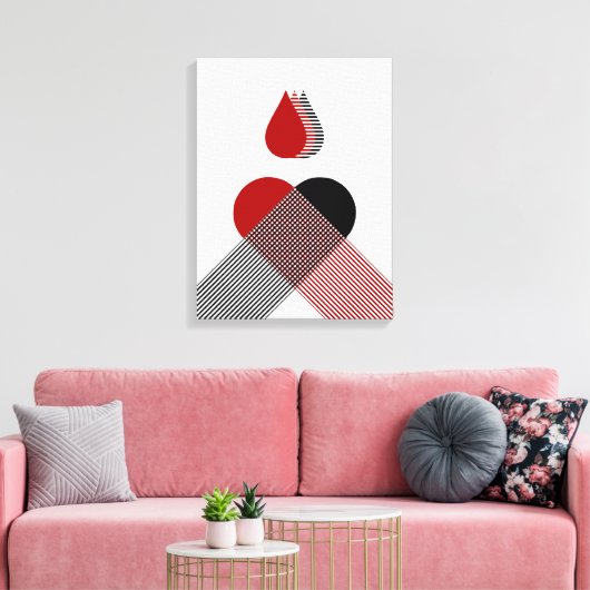 Bloed Canvas Afdruk (Insitu (Woonkamer))