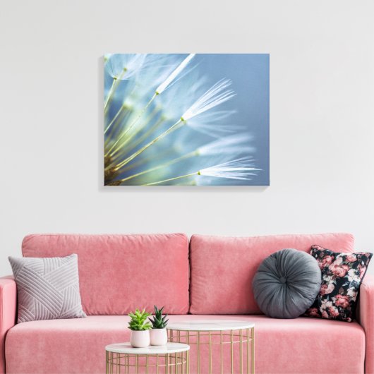 Bloed Dandelion Seed Head Canvas Afdruk (Insitu (Woonkamer))