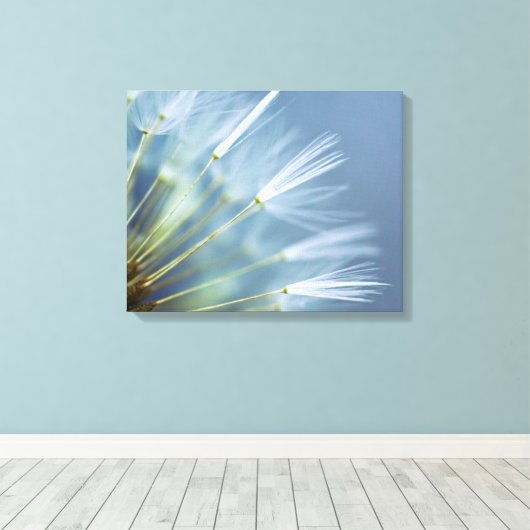 Bloed Dandelion Seed Head Canvas Afdruk (Insitu (Houten vloer))