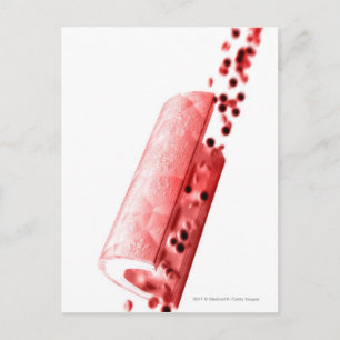 Bloed dat door een slagader stroomt briefkaart