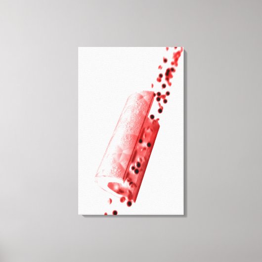 Bloed dat door een slagader stroomt canvas afdruk (Voorkant)