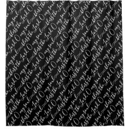 BLOED DE LORD | Elegant Black Shower Curtain Douchegordijn