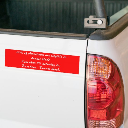 bloed doneren bumpersticker (Op Truck)