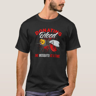 Bloed doneren één mug per keer muggen t-shirt