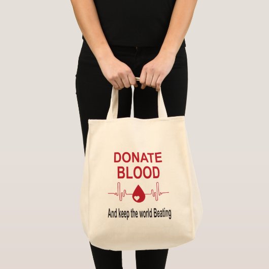 Bloed doneren Wereld blijven mishandelen - bloeddo Tote Bag (Voorkant (product))