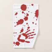 Bloed doordrenkt spatter bloederige handdruk Hallo Bad Handdoek (Handdoek)