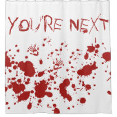 Bloed doordrenkte bloederige handdruk Halloween Douchegordijn (Voorkant)