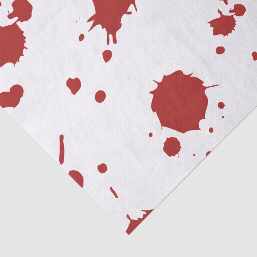 Bloed doordrenkte bloederige handdruk Halloween Tissuepapier (Detail)