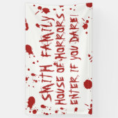 Bloed doordrenkte bloederige handdruk op maat Hall Spandoek (Verticaal)