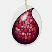 Bloed druppel keramisch ornament (Rechts)