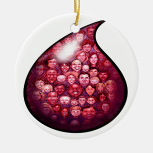 Bloed druppel keramisch ornament