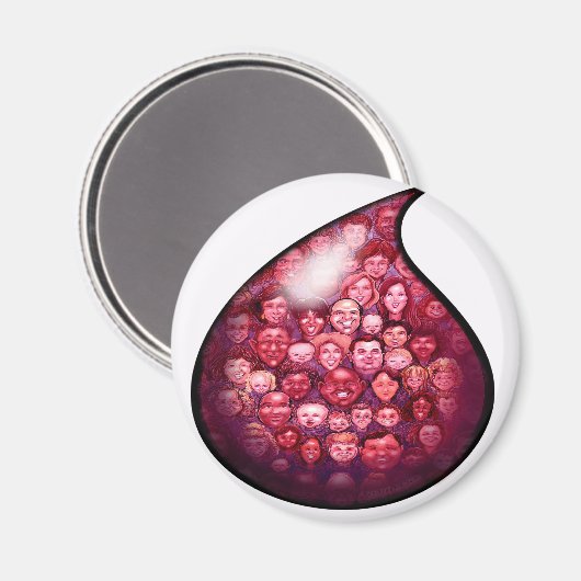 Bloed druppel magneet (Voorkant / Achterkant)