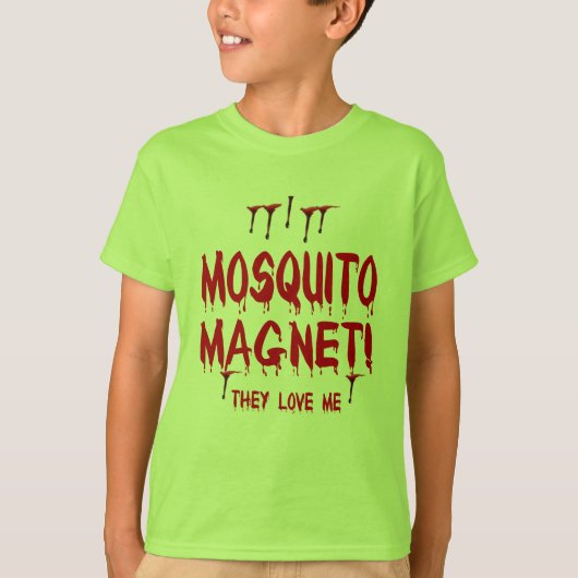 Bloed druppelen muggenmagneet Ze houden van mij Ki T-shirt (Voorkant)