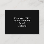 BLOED & eenvoudig zwart-wit Visitekaartje (Achterkant)