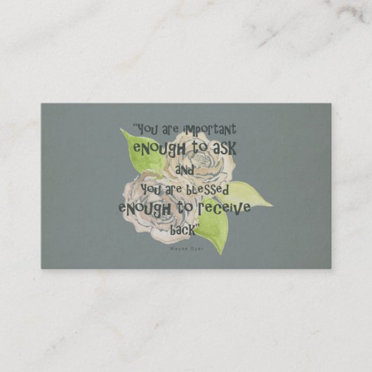 BLOED EN BELANGRIJK VOLDOENDE OM TE VRAGEN ONTVANG VISITEKAARTJE (Voorkant)