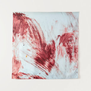 Bloed en bloedmerken in oude badkuipen. Halloween  Wandkleed