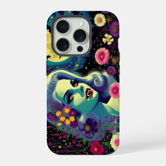 Bloed en Bloemen iPhone Hoesje (Achterkant)