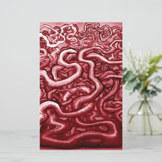 Bloed en darmen briefpapier (Staand voorkant)