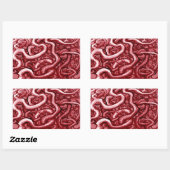 Bloed en darmen rechthoekige sticker (Vel)