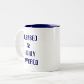 BLOED EN HOOG GEMOEDIGD TWEEKLEURIGE KOFFIEMOK (Voorkant links)