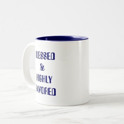 BLOED EN HOOG GEMOEDIGD TWEEKLEURIGE KOFFIEMOK (Voorkant links)