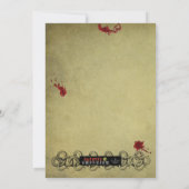 Bloed en slangen Halloween Spooktaculaire uitnodig Kaart (Achterkant)