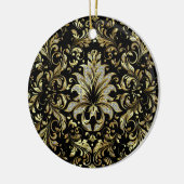 Bloed- en tafelolijven, zwart, goud en glitter keramisch ornament (Links)
