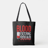 Bloed Filtering Squad Dialyse Verpleegkundige Tote Bag (Achterkant)
