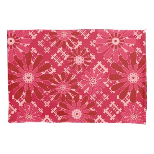 Bloed, floreel, gif, rood, rood, rustig kussensloop (Voorkant)