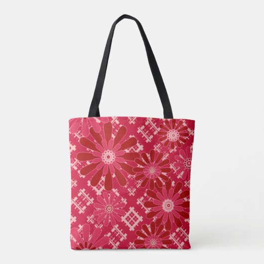 Bloed, floreel, gif, rood, rood, rustig tote bag (Achterkant)