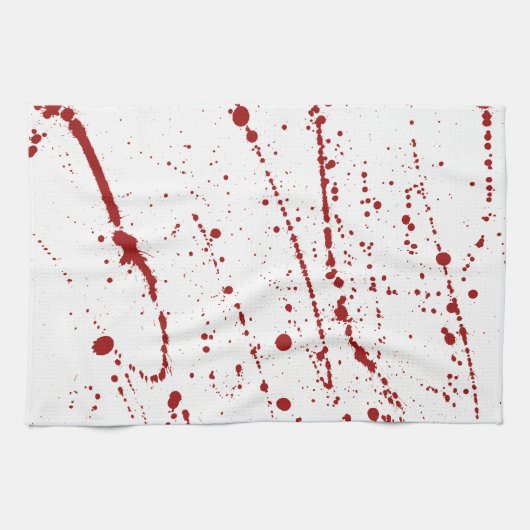 Bloed, Halloween Bloody Sined Splatter Theedoek (Horizontaal)